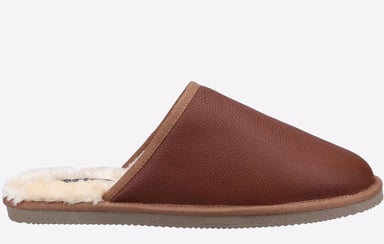 Hush Puppies Coady Leather MEMORYFOAM Mens Slipper
