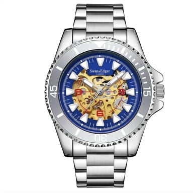 Edición Limitada Swan & Edgar Esqueleto Automático Contemporáneo Montado a Mano Acero Rosa