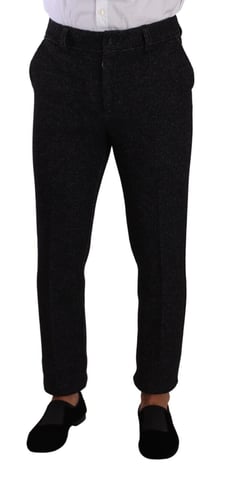 Autentico pantalon de vestir negro para