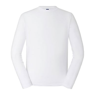 Russell Mens Classic Long-Sleeved T-Shirt (White)