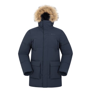 Mountain Warehouse Mens Fern Water Resistant Padded Parka (Navy)