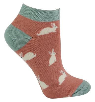 Calcetines de Bambú para Mujer | Miss Sparrow | Calcetines Bajos Transpirables para Mujer - Conejos (Rosa)