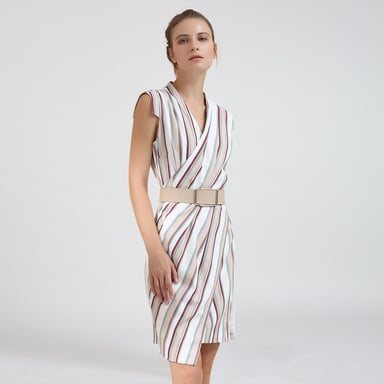 Crossed Panels Tailor Dress