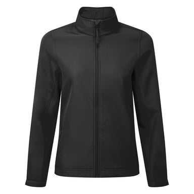 Premier Womens/Ladies Windchecker Recycled Printable Soft Shell Jacket (Black)