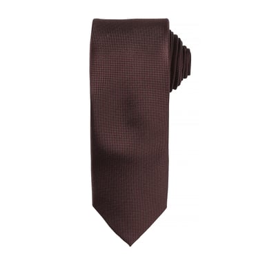 Premier Mens Micro Waffle Formal Work Tie (Brown)