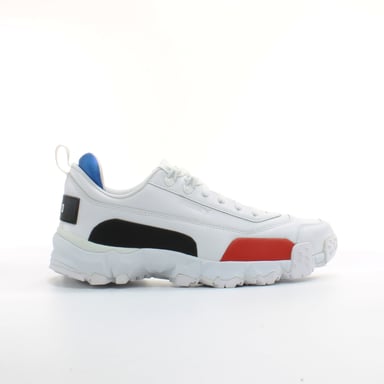 PUMA TRAILFOX O.Moscú de cuero blanco para hombres entrenadores de encaje 367095 01