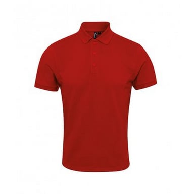 Premier Mens Coolchecker Plus Piqu Polo Shirt (Red)