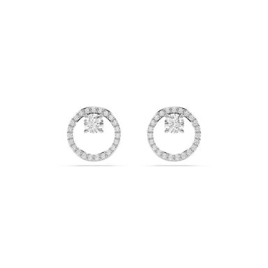 Swarovski 'Dextera' Women's Base Metal Stud Earrings - Silver 5692262