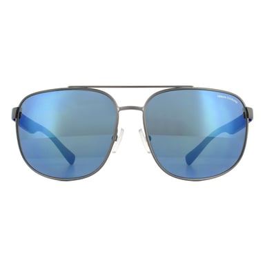 Armani Exchange Gafas de Sol 2026s 608855 Mate Gunmetal Azul Espejo