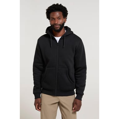 Mountain Warehouse Mens Dalton Borg Lined Full Zip Hoodie (Black)