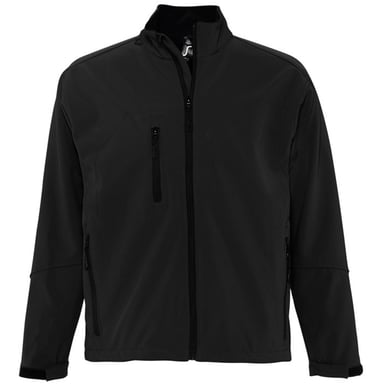 SOLS Mens Relax Soft Shell Jacket (Breathable, Windproof And Water Resistant) (Black)