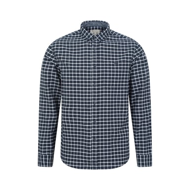 Mountain Warehouse Mens Driftwood Checked Organic Shirt (Dark Blue)