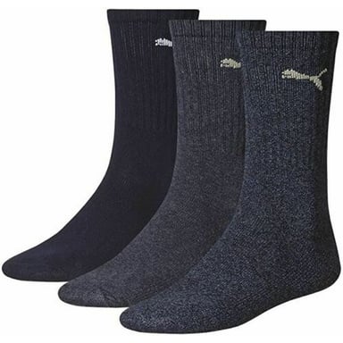Puma Unisex Adult Crew Sports Socks (Pack of 3) (Navy)