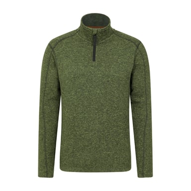 Mountain Warehouse Mens Idris II Half Zip Fleece Top (Dark Khaki)