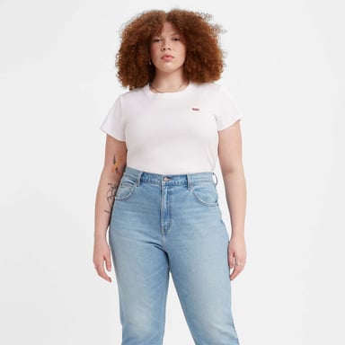 Women's Levis Plus Baby T-Shirt in White