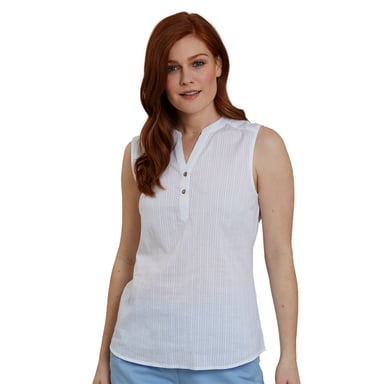 Mountain Warehouse Womens/Ladies Petra Sleeveless Shirt (White)