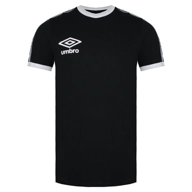 Camiseta Umbro Ringer Hombre Negra/Blanca