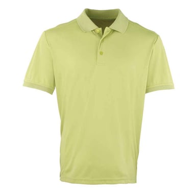 Premier Mens Coolchecker Pique Polo Shirt (Lime)