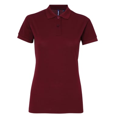 Asquith & Fox Womens/Ladies Short Sleeve Performance Blend Polo Shirt (Burgundy)
