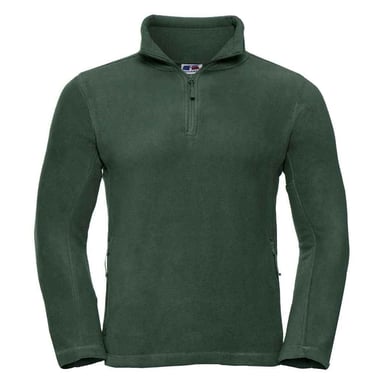 Russell Mens Zip Neck Outdoor Fleece Top (Bottle Green)