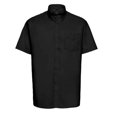 Russell Collection Mens Oxford Formal Shirt (Black)