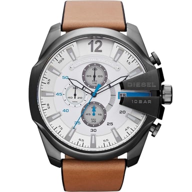 Diesel Mens Mega Chief Series Silver Watch