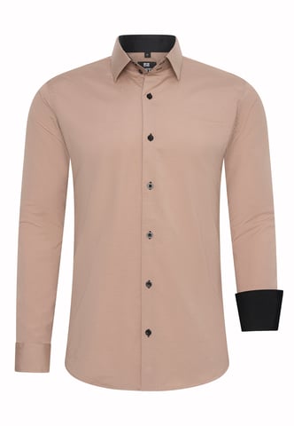Rusty Neal Overhemd Slim Fit Beige