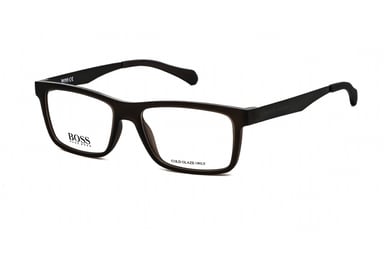 Hugo Boss rectangular hombre Marrón mate rutenio oscuro jefe 0870