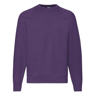 Fruit Of The Loom Mens Classic 80/20 Raglan Sweatshirt (Purple)