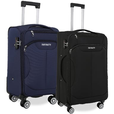 Maleta de cabina blanda 36,5 x 23,5 x 58 cm Nylon 900D Adecuada cerradura TSA integrada para Easyjet, Ryanair, Wizzair