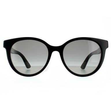 Gafas de sol redondas para mujer en negro con degradado gris de Gucci