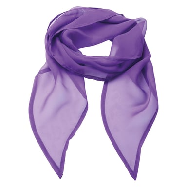 Premier Unisex Adult Colours Chiffon Scarf (Rich Violet)