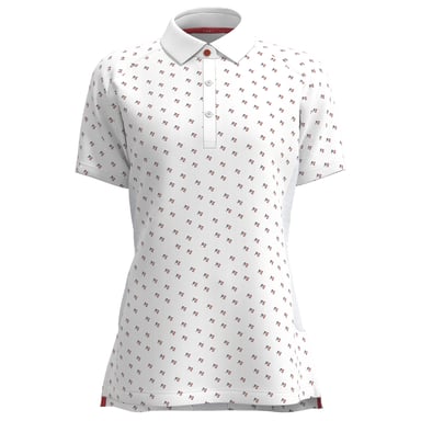 Forelson Womens/Ladies Varah Patterned Buttoned Polo Shirt (White)