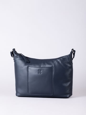 Talkin Leather Shoulder Bag in Navy