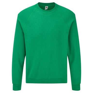 Fruit Of The Loom Mens Raglan Sleeve Belcoro® Sweatshirt (Heather Green)