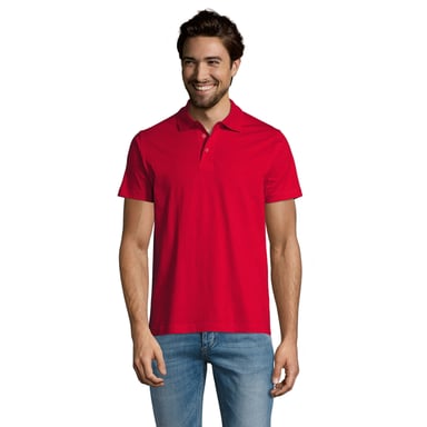 SOLS Mens Prescott Jersey Polo Shirt (Red)