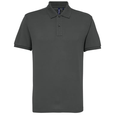 Asquith & Fox Mens Short Sleeve Performance Blend Polo Shirt (Charcoal)