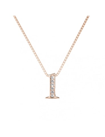Colgantes Número 1 - Oro rosa y Cristal