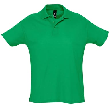 SOLS Mens Summer II Pique Short Sleeve Polo Shirt (Kelly Green)
