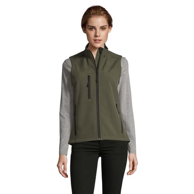 SOLS Womens/Ladies Rallye Softshell Sleeveless Gilet (Army)