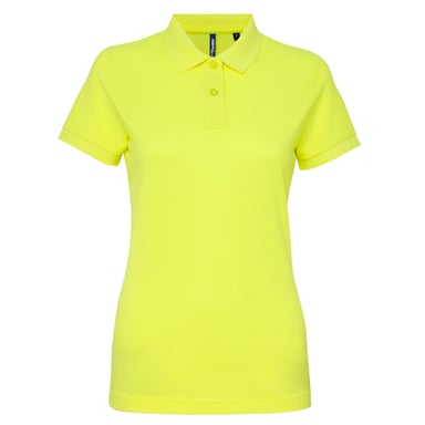Asquith & Fox Womens/Ladies Short Sleeve Performance Blend Polo Shirt (Neon Yellow)