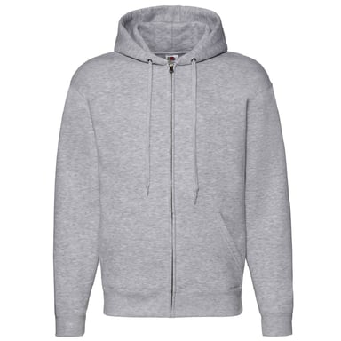 Fruit Of The Loom Mens Zip Through Hooded Sweatshirt / Hoodie (Heather Grey)