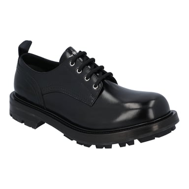 Alexander McQueen Ridged Sole Lace-Up 'Black'