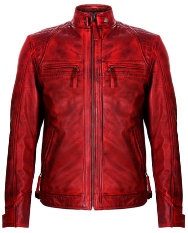 Chaqueta de motociclista acolchada de cuero Rock Racing