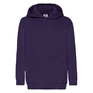 Fruit Of The Loom Childrens Unisex Hooded Sweatshirt / Hoodie (Purple)