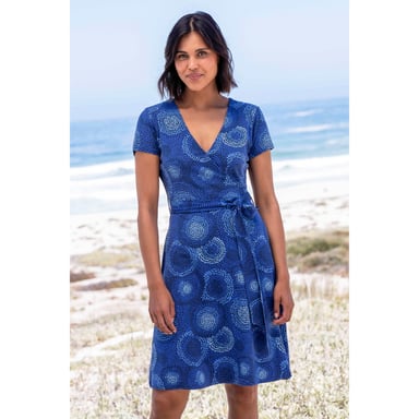 Mountain Warehouse Womens/Ladies Santorini Daisy Jersey UV Protection Dress (Blue)