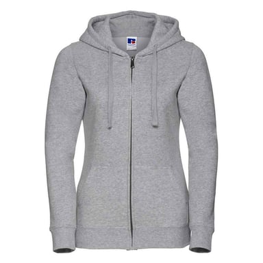Russell Womens/Ladies Authentic Full Zip Hoodie (Light Oxford Grey)