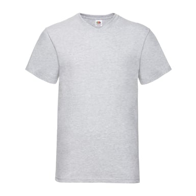 Fruit of the Loom Mens Valueweight Heather V Neck T-Shirt (Grey)