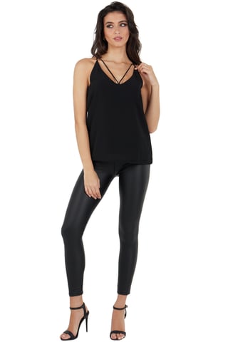 Top camisola liso con tiras