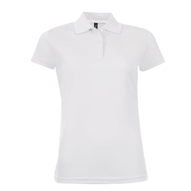 SOLS Womens/Ladies Performer Short Sleeve Pique Polo Shirt (White)